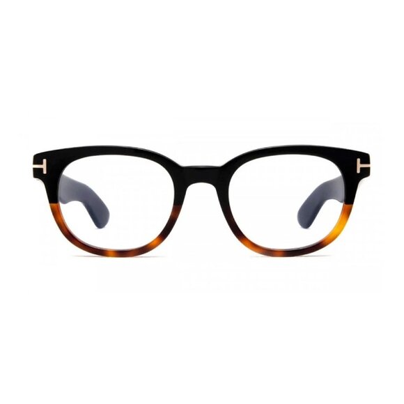 NEW TOM FORD EYEGLASSES BLACK/HAVANA MEN SQUARE EYEWEAR - Picture 2 of 3